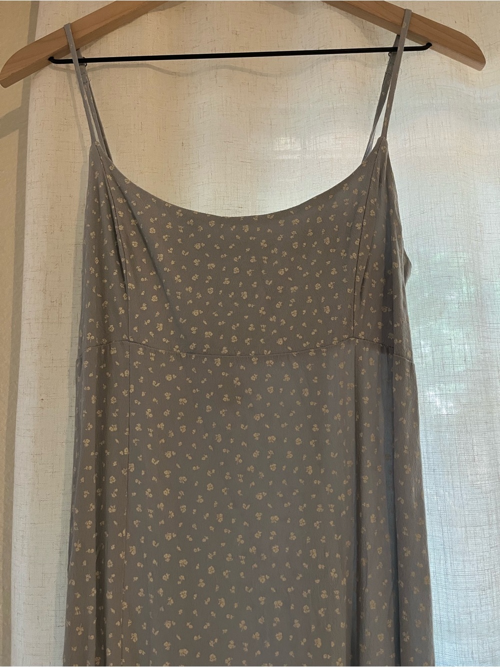 Brandy Melville Light Blue Floral Slip Dress